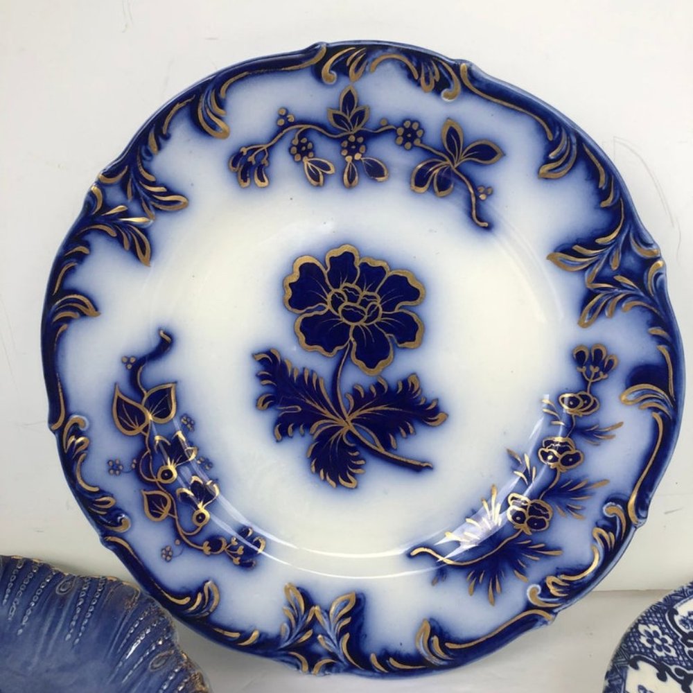 Stunning Flow Blue Plates For Walls Flow Blue dinner Plates Blue and White China